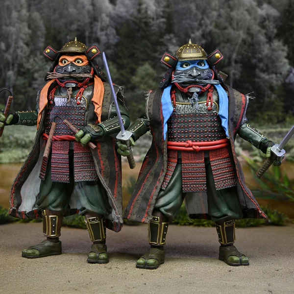 TEENAGE MUTANT NINJA TURTLES 3 (MOVIE) - 7" SCALE ACTION FIGURES - LEONARDO & MICHELANGELO 2 PACK