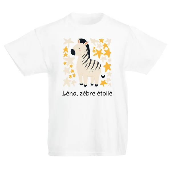 T-shirt à personnaliser - Zèbre Étoilé