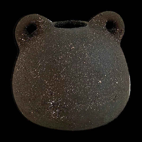 Vase "Bouboulita" en grès noir