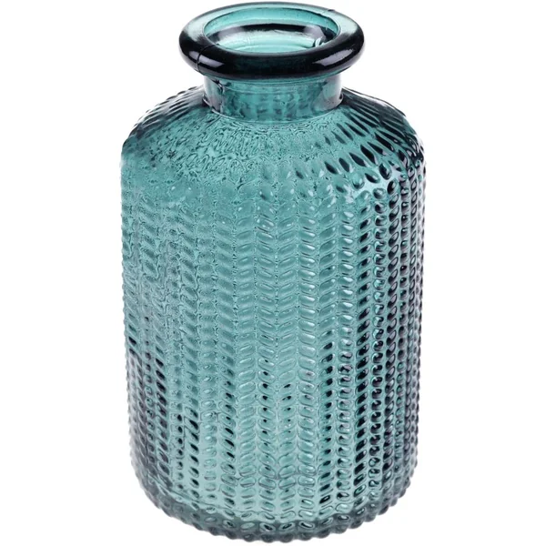 Vase Bouteille Bleu Canard