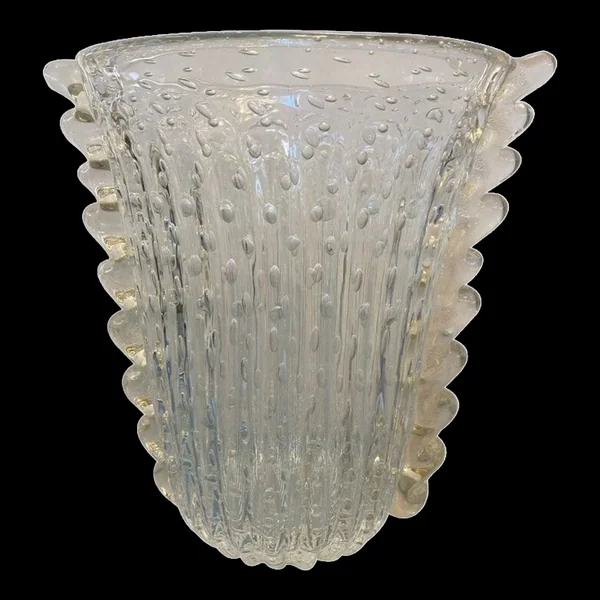 Vase en verre de murano multicolore fait à la main