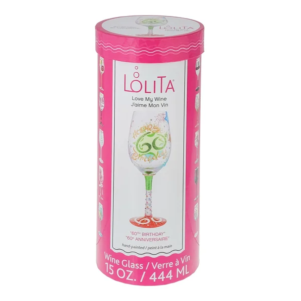 Verre à vin Anniversaire 60 ans - Lolita