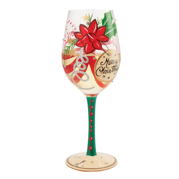 Verre à vin Merry Christmas - Lolita