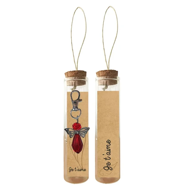 Wish Bottle Ange Je t'aime Rouge - Petits Messages